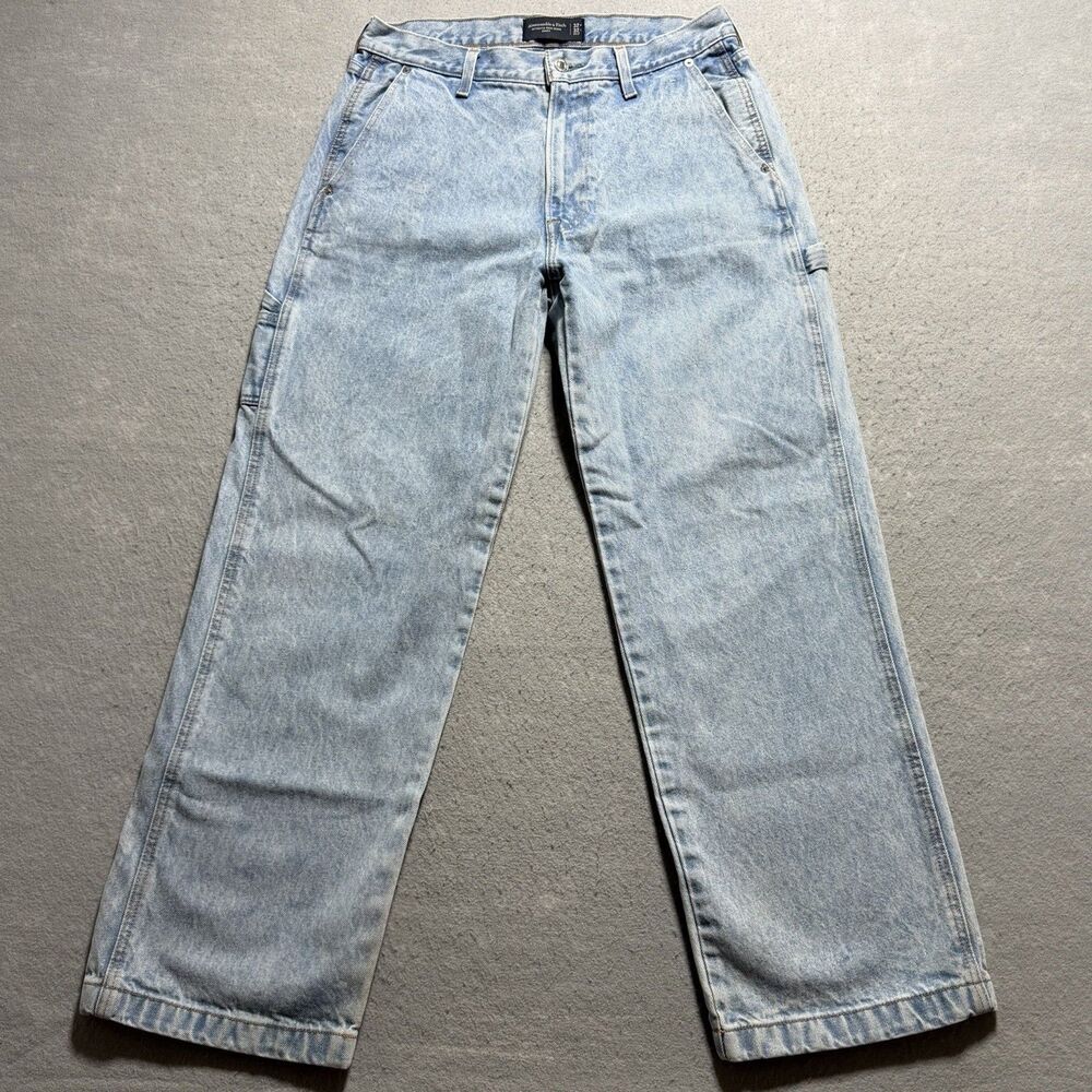 Abercrombie And Fitch Jeans Women’s Size 32 Blue Authentic Rigid Denim Baggy